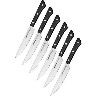 Samura SHR-0260B Schwarzes Steakmesser-Set - 6 Stück Samura SHR-0260B Schwarzes Steakmesser-Set - 6 Stück