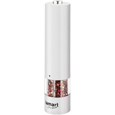 Lamart Elektrische Gewürzmühle Gummi / Pfeffer, Salz / Edelstahl / Weiss, Pfeffermühle + Salzmühle, Weiss Lamart Elektrische Gewürzmühle Gummi / Pfeffer, Salz / Edelstahl / Weiss, Pfeffermühle + Salzmühle, Weiss