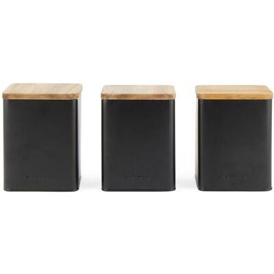 Salter BW12898EU7 Toronto 3-Piece Canister Set Black, Vorratsbehälter, Schwarz Salter BW12898EU7 Toronto 3-Piece Canister Set Black, Vorratsbehälter, Schwarz