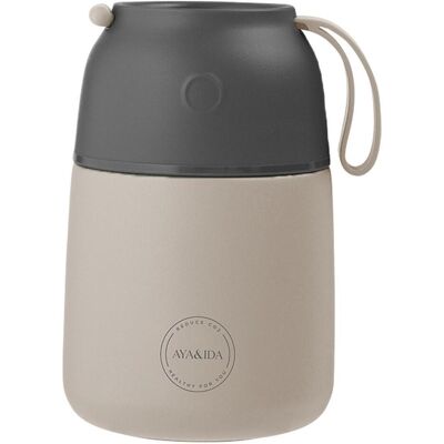 Aya & Ida - Foodie - Thermosfles - Voedselcontainer - 500ml - CREAM BEIGE (A9003), Lunchbox, Beige Aya & Ida - Foodie - Thermosfles - Voedselcontainer - 500ml - CREAM BEIGE (A9003), Lunchbox, Beige