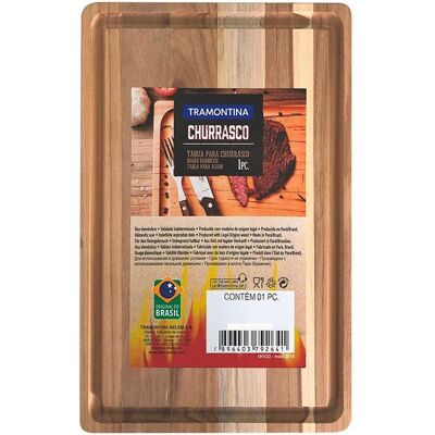 Tramontina Rectangular wooden cutting board natural finish 340 x 233 x 18 mm, Schneidebrett, Braun Tramontina Rectangular wooden cutting board natural finish 340 x 233 x 18 mm, Schneidebrett, Braun