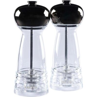 Salter BW12949GEU7 Harper Mill Set Clear/Grey, Pfeffermühle + Salzmühle, Transparent Salter BW12949GEU7 Harper Mill Set Clear/Grey, Pfeffermühle + Salzmühle, Transparent