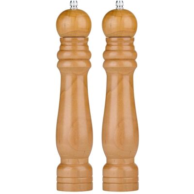 alpina Pepper and salt grinder 2pc, Pfeffermühle + Salzmühle, Braun alpina Pepper and salt grinder 2pc, Pfeffermühle + Salzmühle, Braun