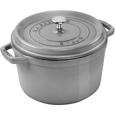 Staub La Cocotte Cocotte hoch, 24 cm, Graphit-Grau, Pfanne + Kochtopf, Grau Staub La Cocotte Cocotte hoch, 24 cm, Graphit-Grau, Pfanne + Kochtopf, Grau