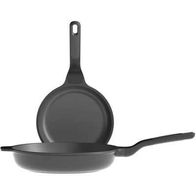 BergHoff Pfannen-Set Leo Stone+ 2-teilig 24 cm/28 cm, Material, Pfanne + Kochtopf, Schwarz BergHoff Pfannen-Set Leo Stone+ 2-teilig 24 cm/28 cm, Material, Pfanne + Kochtopf, Schwarz