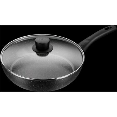 Ballarini Vipiteno Ceramic Schmorpfanne mit Deckel 28cm, Pfanne + Kochtopf, Schwarz Ballarini Vipiteno Ceramic Schmorpfanne mit Deckel 28cm, Pfanne + Kochtopf, Schwarz