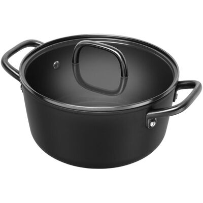 Zwilling Milano Kochtopf mit Glasdeckel, Pfanne + Kochtopf, Schwarz Zwilling Milano Kochtopf mit Glasdeckel, Pfanne + Kochtopf, Schwarz