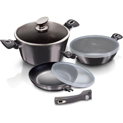 BerlingerHaus Pot and pan set BH-7052, Pfanne + Kochtopf, Grau BerlingerHaus Pot and pan set BH-7052, Pfanne + Kochtopf, Grau
