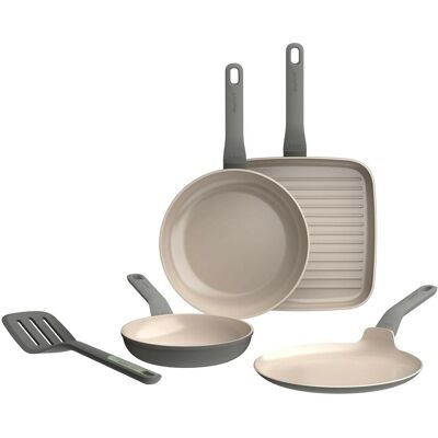 BergHoff Bratpfannen Set, Pfanne + Kochtopf, Grau, Grün BergHoff Bratpfannen Set, Pfanne + Kochtopf, Grau, Grün
