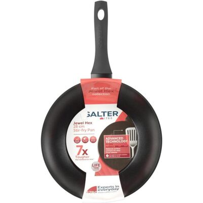 Salter BW11622SA3 Jewel Hex 28cm Stir-Fry Pan, Pfanne + Kochtopf, Silber Salter BW11622SA3 Jewel Hex 28cm Stir-Fry Pan, Pfanne + Kochtopf, Silber