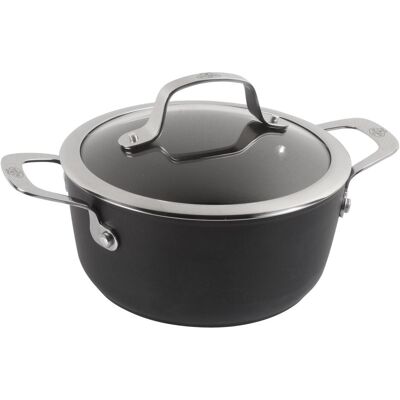 Ballarini Alba Kochtopf mit Glasdeckel, Ø20 cm, Pfanne + Kochtopf, Schwarz Ballarini Alba Kochtopf mit Glasdeckel, Ø20 cm, Pfanne + Kochtopf, Schwarz