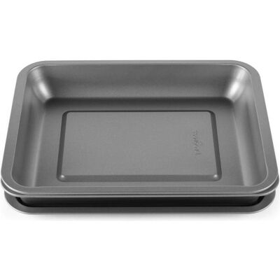Progress BW14453 35 cm 3 Piece Stackable Tray Set, Backblech, Silber Progress BW14453 35 cm 3 Piece Stackable Tray Set, Backblech, Silber