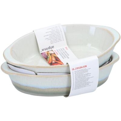 alpina Oval oven dish 2pc, Auflaufform, Weiss alpina Oval oven dish 2pc, Auflaufform, Weiss