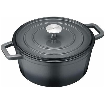 Berndes Bräter Cocotte B.IRON Gusseisen rund 24 cm 3,75 Liter schwarz INDUKTION, Pfanne + Kochtopf, Schwarz, Grau Berndes Bräter Cocotte B.IRON Gusseisen rund 24 cm 3,75 Liter schwarz INDUKTION, Pfanne + Kochtopf, Schwarz, Grau
