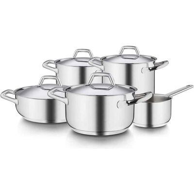 Barazzoni Kochtopfset Chef Line, Pfanne + Kochtopf, Silber Barazzoni Kochtopfset Chef Line, Pfanne + Kochtopf, Silber
