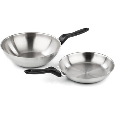 Barazzoni 278109020, Pfanne + Kochtopf, Schwarz, Silber Barazzoni 278109020, Pfanne + Kochtopf, Schwarz, Silber