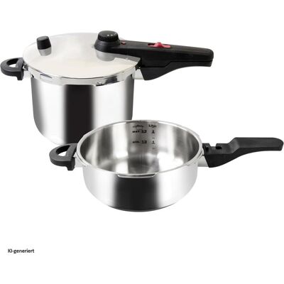 Kelomat Alfa 22cm 6L Schnellkochtopf Set - Kochgeschirr Kelomat Alfa 22cm 6L Schnellkochtopf Set - Kochgeschirr