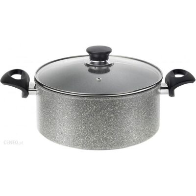 Ballarini Topf Ferrara mit 2 Griffen und Deckel Granit 24 CM FERG25D.24D, Pfanne + Kochtopf, Grau Ballarini Topf Ferrara mit 2 Griffen und Deckel Granit 24 CM FERG25D.24D, Pfanne + Kochtopf, Grau