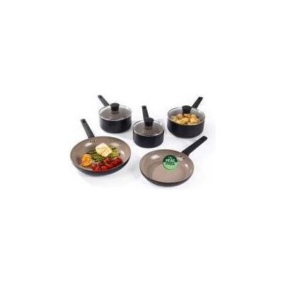 Salter BW14738 Ceramic 5 Piece Pan Set, Pfanne + Kochtopf, Schwarz, Beige Salter BW14738 Ceramic 5 Piece Pan Set, Pfanne + Kochtopf, Schwarz, Beige