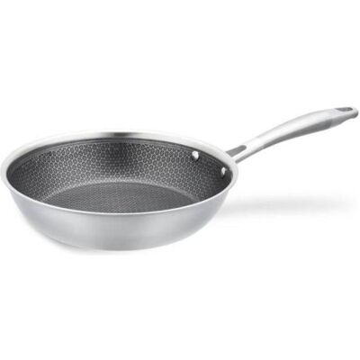 Maestro Patelnia Wave 28cm MR-1212-28, Pfanne + Kochtopf, Silber Maestro Patelnia Wave 28cm MR-1212-28, Pfanne + Kochtopf, Silber