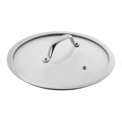 Kuhn Rikon Glasdeckel mit Edelstahlgriff, Zubehör Kochgeschirr, Grau, Silber, Transparent Kuhn Rikon Glasdeckel mit Edelstahlgriff, Zubehör Kochgeschirr, Grau, Silber, Transparent