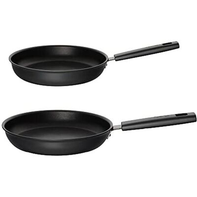 Fiskars Hard Face nonstick frying pan set 24cm 28cm, Pfanne + Kochtopf, Schwarz Fiskars Hard Face nonstick frying pan set 24cm 28cm, Pfanne + Kochtopf, Schwarz