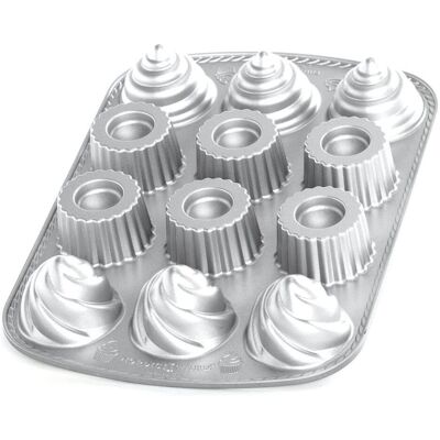 3x Nordic Ware Pro-Cast Filled Cupcakes Pan, Backform 3x Nordic Ware Pro-Cast Filled Cupcakes Pan, Backform