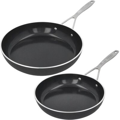 Demeyere Alu Industry 3 Koekenpannenset - Inductie - Pannenset 24 cm + 28 cm - Ceraforce antikleeflaag - PTFE, Pfanne + Kochtopf, Schwarz Demeyere Alu Industry 3 Koekenpannenset - Inductie - Pannenset 24 cm + 28 cm - Ceraforce antikleeflaag - PTFE, Pfanne + Kochtopf, Schwarz