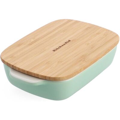 KitchenAid - Pistachio 20cm Stoneware Rectangular Dish KitchenAid - Pistachio 20cm Stoneware Rectangular Dish