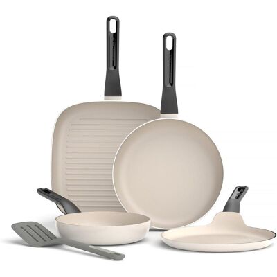 BergHoff 4-pc frying pan set non-stick Glints Spirit with turner Balance, Pfanne + Kochtopf, Weiss BergHoff 4-pc frying pan set non-stick Glints Spirit with turner Balance, Pfanne + Kochtopf, Weiss