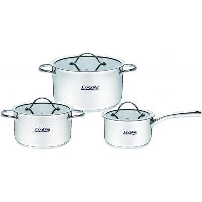 Heinner HR-RLW-6PSC, Pfanne + Kochtopf, Silber Heinner HR-RLW-6PSC, Pfanne + Kochtopf, Silber