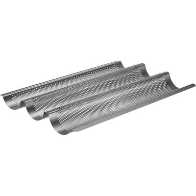 Westmark 3er Baguette Backform Long, 38.5x28cm, Backform, Grau Westmark 3er Baguette Backform Long, 38.5x28cm, Backform, Grau