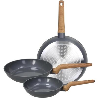 Tognana TCare 3Piece Pan Set 202428 cm Aluminium Dark Grey, Pfanne + Kochtopf, Grau Tognana TCare 3Piece Pan Set 202428 cm Aluminium Dark Grey, Pfanne + Kochtopf, Grau