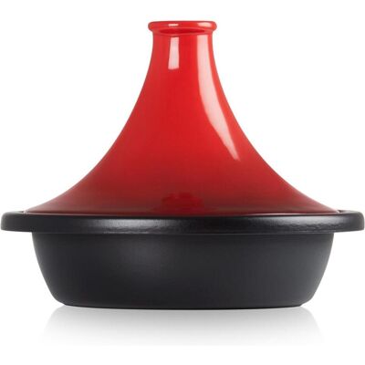 Le Creuset Tagine 35 cm Kirschrot, Pfanne + Kochtopf, Rot, Schwarz Le Creuset Tagine 35 cm Kirschrot, Pfanne + Kochtopf, Rot, Schwarz