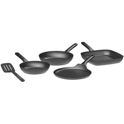 BergHoff Pfannen-Set HELIX AH, 4-teilig, Pfanne + Kochtopf, Schwarz BergHoff Pfannen-Set HELIX AH, 4-teilig, Pfanne + Kochtopf, Schwarz