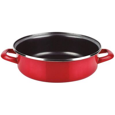 Fagor Kuchenplatte Optimax Rot Emaillierter Edelstahl Ø 24 cm, Pfanne + Kochtopf, Rot Fagor Kuchenplatte Optimax Rot Emaillierter Edelstahl Ø 24 cm, Pfanne + Kochtopf, Rot