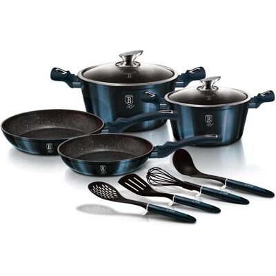BerlingerHaus Kochgeschirr-Set 10tlg. "Aquamarine Edition", Pfanne + Kochtopf, Grün BerlingerHaus Kochgeschirr-Set 10tlg. "Aquamarine Edition", Pfanne + Kochtopf, Grün