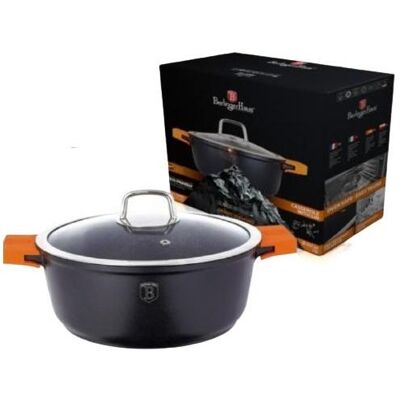 BerlingerHaus Pot GRANIT DIAMOND 20cm 2,4l BH-1094, Pfanne + Kochtopf, Schwarz, Orange BerlingerHaus Pot GRANIT DIAMOND 20cm 2,4l BH-1094, Pfanne + Kochtopf, Schwarz, Orange