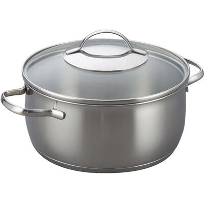Kelomat Bratentopf 2,8l mit Deckel, Pfanne + Kochtopf, Silber Kelomat Bratentopf 2,8l mit Deckel, Pfanne + Kochtopf, Silber