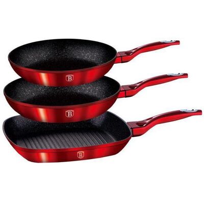 BerlingerHaus pan Metallic 20 24 28cm 3pcs., Pfanne + Kochtopf BerlingerHaus pan Metallic 20 24 28cm 3pcs., Pfanne + Kochtopf