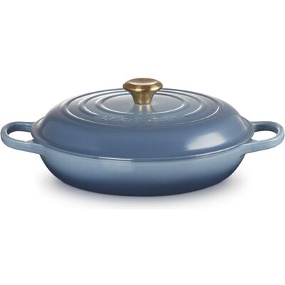Le Creuset Signature 30cm Gusseisen Flacher Rundtopf - Chambray Le Creuset Signature 30cm Gusseisen Flacher Rundtopf - Chambray