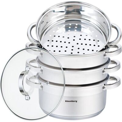 Klausberg Dampftopf 5er Set 22cm - Dampftopf Klausberg Dampftopf 5er Set 22cm - Dampftopf
