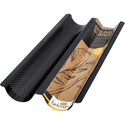 Birkmann Bread Buddies Baguetteblech für 2 Stück, Backform, Schwarz Birkmann Bread Buddies Baguetteblech für 2 Stück, Backform, Schwarz