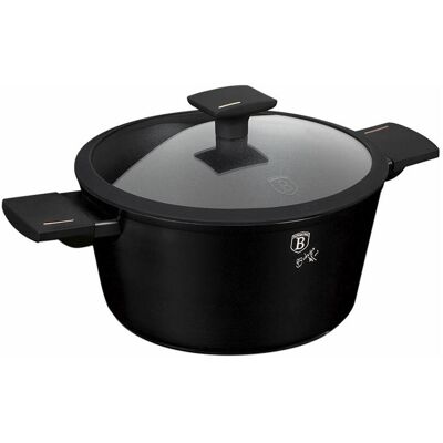 BerlingerHaus Haus Kochtopf mit Deckel Ø 24cm Monaco Collection, Pfanne + Kochtopf, Schwarz BerlingerHaus Haus Kochtopf mit Deckel Ø 24cm Monaco Collection, Pfanne + Kochtopf, Schwarz