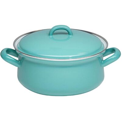 Kelomat Kasserolle mit Deckel Ø18cm 1,5 Liter Emaille Classic Nature Green, Pfanne + Kochtopf, Grün Kelomat Kasserolle mit Deckel Ø18cm 1,5 Liter Emaille Classic Nature Green, Pfanne + Kochtopf, Grün