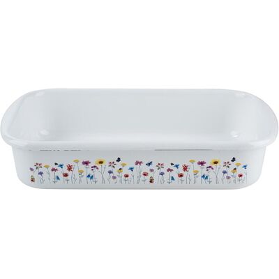 Kelomat Bratpfanne 35/23cm Flora 0433-070, Auflaufform, Weiss Kelomat Bratpfanne 35/23cm Flora 0433-070, Auflaufform, Weiss