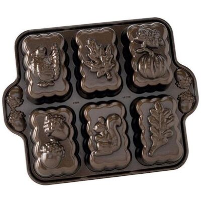3x Nordic Ware Harvest Mini Loaf Pan, Backform 3x Nordic Ware Harvest Mini Loaf Pan, Backform