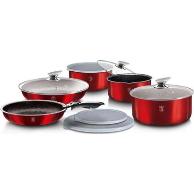 BerlingerHaus GRANITE POT SET Click & Cook BH-1674, Pfanne + Kochtopf, Rot BerlingerHaus GRANITE POT SET Click & Cook BH-1674, Pfanne + Kochtopf, Rot