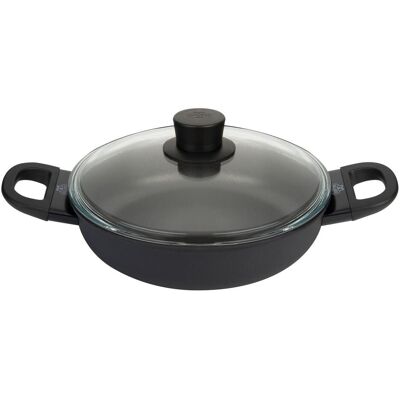 Ballarini Patelnia Avola głęboka z 2 uchwytami tytanowa 24 cm 75002-922-0, Pfanne + Kochtopf, Schwarz Ballarini Patelnia Avola głęboka z 2 uchwytami tytanowa 24 cm 75002-922-0, Pfanne + Kochtopf, Schwarz