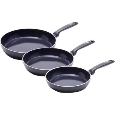 Greenpan Torino Koekenpannenset 3-teilig, Pfanne + Kochtopf, Schwarz Greenpan Torino Koekenpannenset 3-teilig, Pfanne + Kochtopf, Schwarz